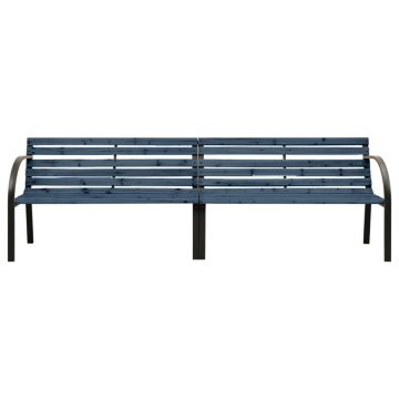 vidaXL Bancă dublă de grădină, gri, 241 cm, lemn de brad chinezesc