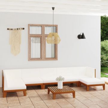 vidaXL Set mobilier de grădină cu perne, 8 piese, lemn masiv de acacia