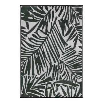 Covor pentru exterior Green Decore Fern, 120 x 180 cm, verde-alb