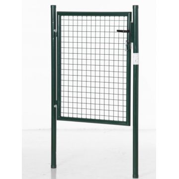 HOMCOM Poartă de Grădină Metalică Verde, cu Sistem de Încuiere și 3 Chei, 97x150cm | Aosom Romania