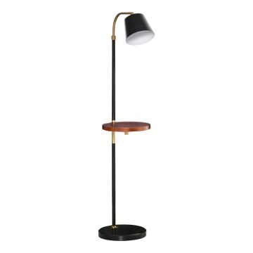 HomCom lampa de podea cu etajera, 43x29x160 cm, negru | AOSOM RO