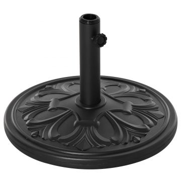 Baza Rotunda pentru Umbrela Outsunny, Plastic,13 kg, pentru Stalpi de 35-38-48 mm, Negru | Aosom RO