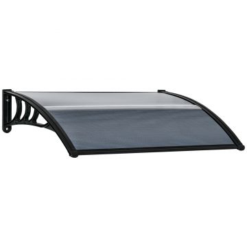 Outsunny copertina policarbonat anti-UV, 100x80 cm, negru  | Aosom Romania