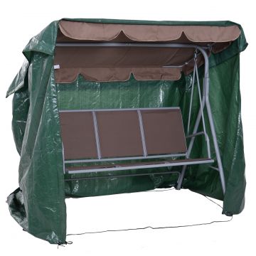 Prelata protectie mobilier gradina, Verde, 215 x 155 x 150 cm