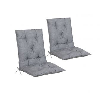 Set 2 x Perne scaun, Gri, 116 x 57 x 7 cm