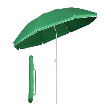 Umbrela soare rotunda, UV20+, Verde, 160 cm,