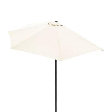 Umbrela soare terasa, Semicirculara, Crem, Protectie UV 50+