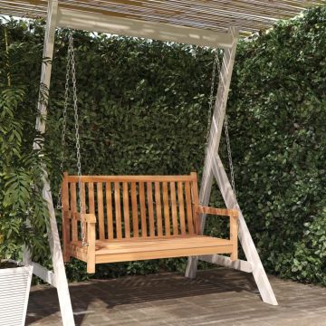 vidaXL Bancă balansoar, lemn masiv de tec, 114x60x64 cm vidaXL Bancă balansoar, lemn masiv de tec, 114x60x64 cm