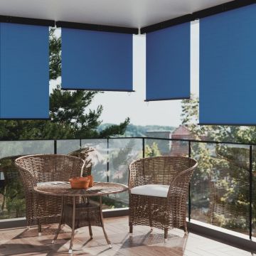 vidaXL Copertină laterală de balcon, albastru, 140x250 cm
