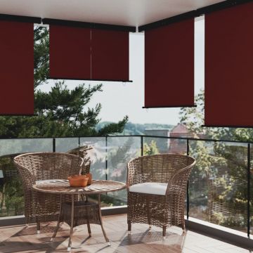 vidaXL Copertină laterală de balcon, maro, 170x250 cm