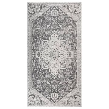 vidaXL Covor de exterior, gri deschis, 80x150 cm, țesătură plată