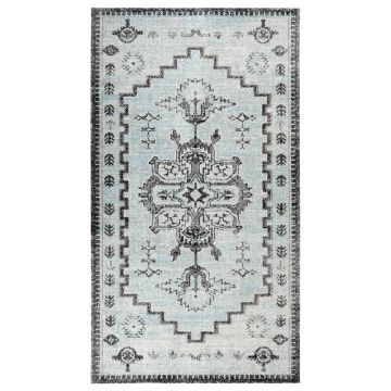 vidaXL Covor de exterior, verde și gri, 115X170 cm, țesătură plată