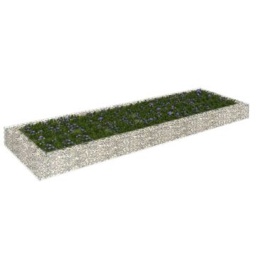 vidaXL Strat înălțat de gabion, 300x100x20 cm, oțel galvanizat