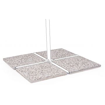 Baza pentru umbrela de gradina 4 piese, Gravel, Bizzotto, 20 kg, ciment