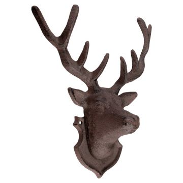 Decoratiune pentru perete, Esschert, Deer, 10 x 22 x 25.9 cm, fier forjat