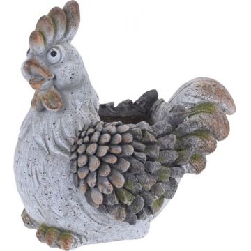 Ghiveci Rooster, 26.5x33.5x32 cm, oxidat de magneziu