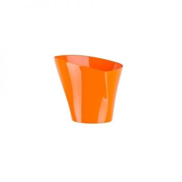 Ghiveci Twister 22 cm, plastic, portocaliu