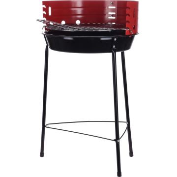 Gratar fix cu 3 picioare BBQ, Ø33 cm, metal, rosu