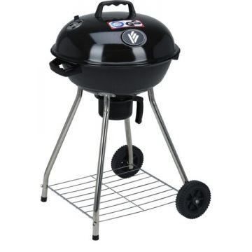 Gratar mobil BBQ, Ø47x80 cm, metal, negru