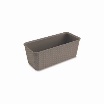 Jardiniera, Tortora, Vetro-Plus, 30x13x11 cm, plastic, maro