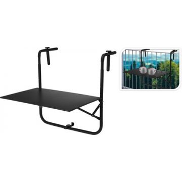 Masuta pentru balcon, 60x43 cm, metal, gri inchis Masuta pentru balcon, 60x43 cm, metal, gri inchis