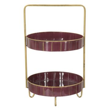 Suport ghiveci flori din metal si sticla Double Bordeaux, l36,5xA34,5xH56,5 cm Suport ghiveci flori din metal si sticla Double Bordeaux, l36,5xA34,5xH56,5 cm