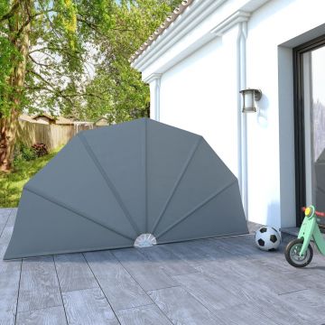 vidaXL Copertină laterală pliabilă de terasă, gri, 160 cm