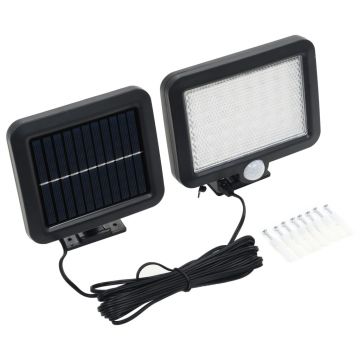 vidaXL Lampă solară cu senzor de mișcare, lumini LED, alb