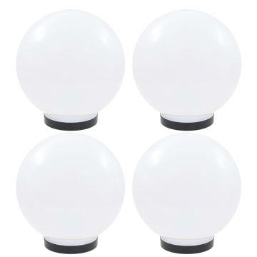 vidaXL Lămpi glob cu LED, 4 buc., 25 cm, PMMA, sferic