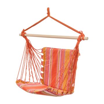 Hamac tip scaun Retro, Heinner, 100x55 cm, policoton, violet/rosu Hamac tip scaun Retro, Heinner, 100x55 cm, policoton, violet/rosu