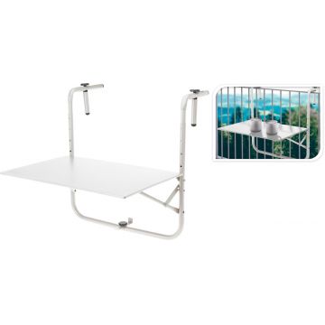 Masuta pentru balcon, 60x43 cm, metal, alb Masuta pentru balcon, 60x43 cm, metal, alb