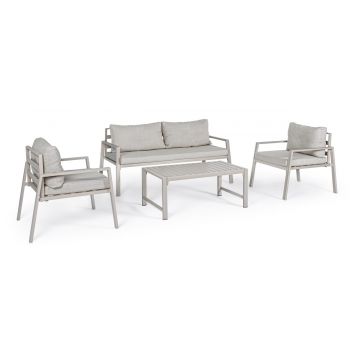 Set mobilier de gradina 4 piese, Lorillard, Bizzotto, ivoriu