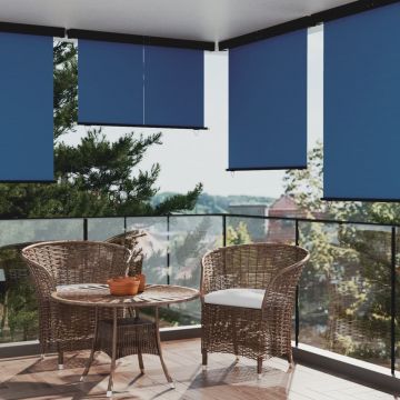 vidaXL Copertină laterală de balcon, albastru, 160x250 cm