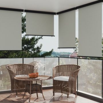 vidaXL Copertină laterală de balcon, gri, 117x250 cm