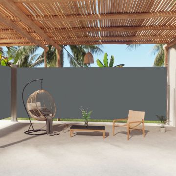 vidaXL Copertină laterală retractabilă, antracit, 220x1000 cm