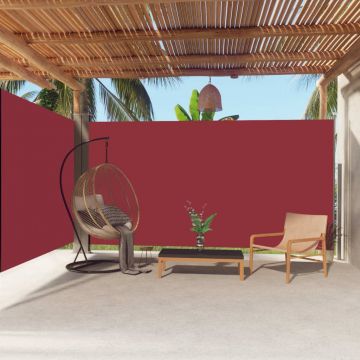 vidaXL Copertină laterală retractabilă, roșu, 200x600 cm