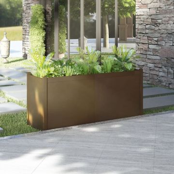 vidaXL Jardinieră de grădină maro miere 150x50x70 cm lemn masiv pin