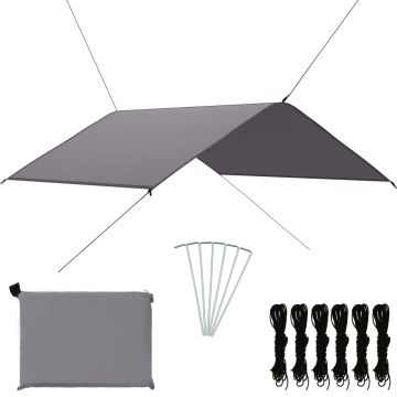 vidaXL Prelată de exterior, gri, 4x4 m