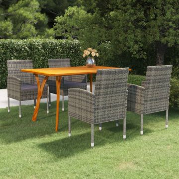 vidaXL Set mobilier pentru grădină, 5 piese, antracit