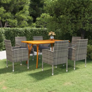 vidaXL Set mobilier pentru grădină, 7 piese, antracit