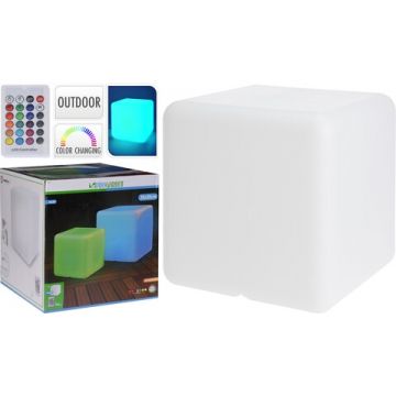 Decoratiune luminoasa Cube, 35x35x35 cm, polipropilena, multicolor