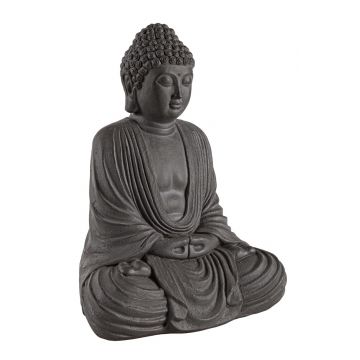 Decoratiune Pattaya Buddha Seated, Bizzotto, 33.5x25x42 cm, antracit