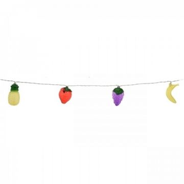 Ghirlanda cu 10 Led-uri Party Fruits, 43 cm, polipropilena, multicolore