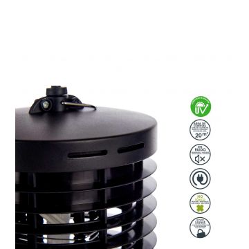 Lampa anti tantari 4W, 13 x 13 x 23 cm, Negru