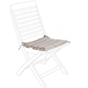 Perna de sezut pentru scaun de gradina Poly230, Bizzotto, 42 x 42 cm, poliester, bej