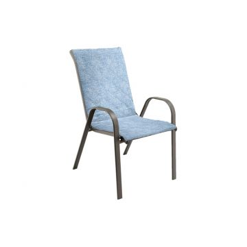 Perna scaun cu spatar Alcam, Midsummer, 105x48x3 cm, microfibra matlasta, Blue Jeans