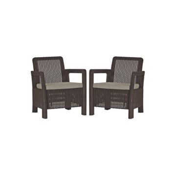 Set 2 scaune gradina Tarifa Maro/Gri-Taupe
