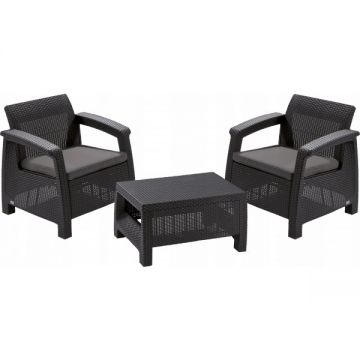 Set mobilier de gradina Corfu II Weekend Grafit/ Gri-rece