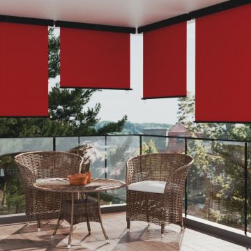 vidaXL Copertină laterală de balcon, roșu, 140 x 250 cm
