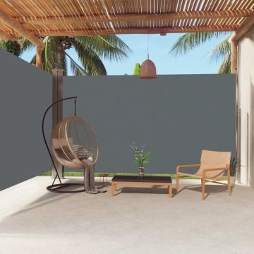 vidaXL Copertină laterală retractabilă, antracit, 220x600 cm vidaXL Copertină laterală retractabilă, antracit, 220x600 cm